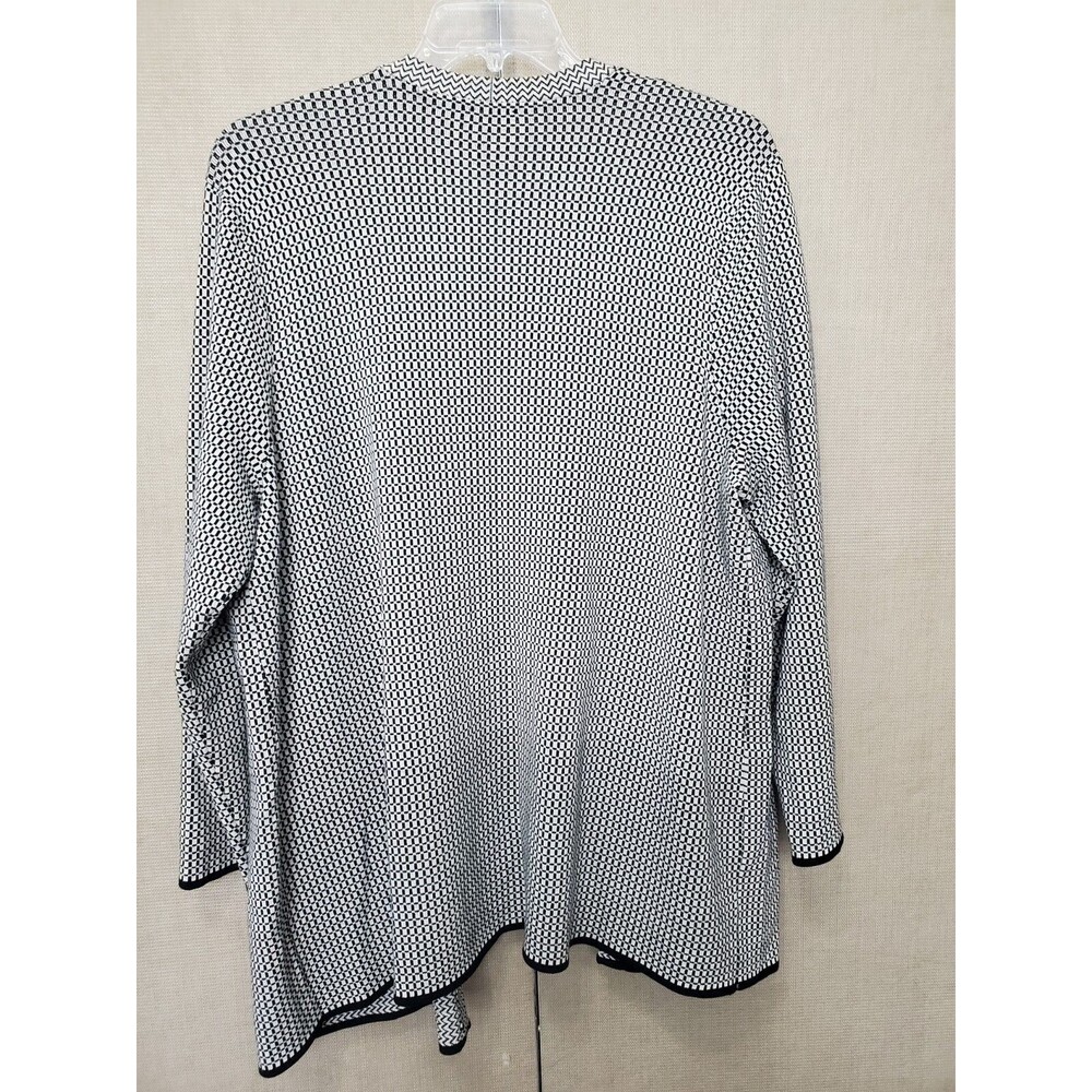 Talbots Plus Mini-Jacquard Open-Front Cardigan w/… - image 5